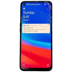 OnePlus Nord N100 Smartphone 64GB Cracked Screen For Parts‎ Repair